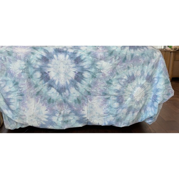 Pottery Barn Teen Duvet Set Queen Sham (1) Tye dye Purple Blue - Picture 1 of 10